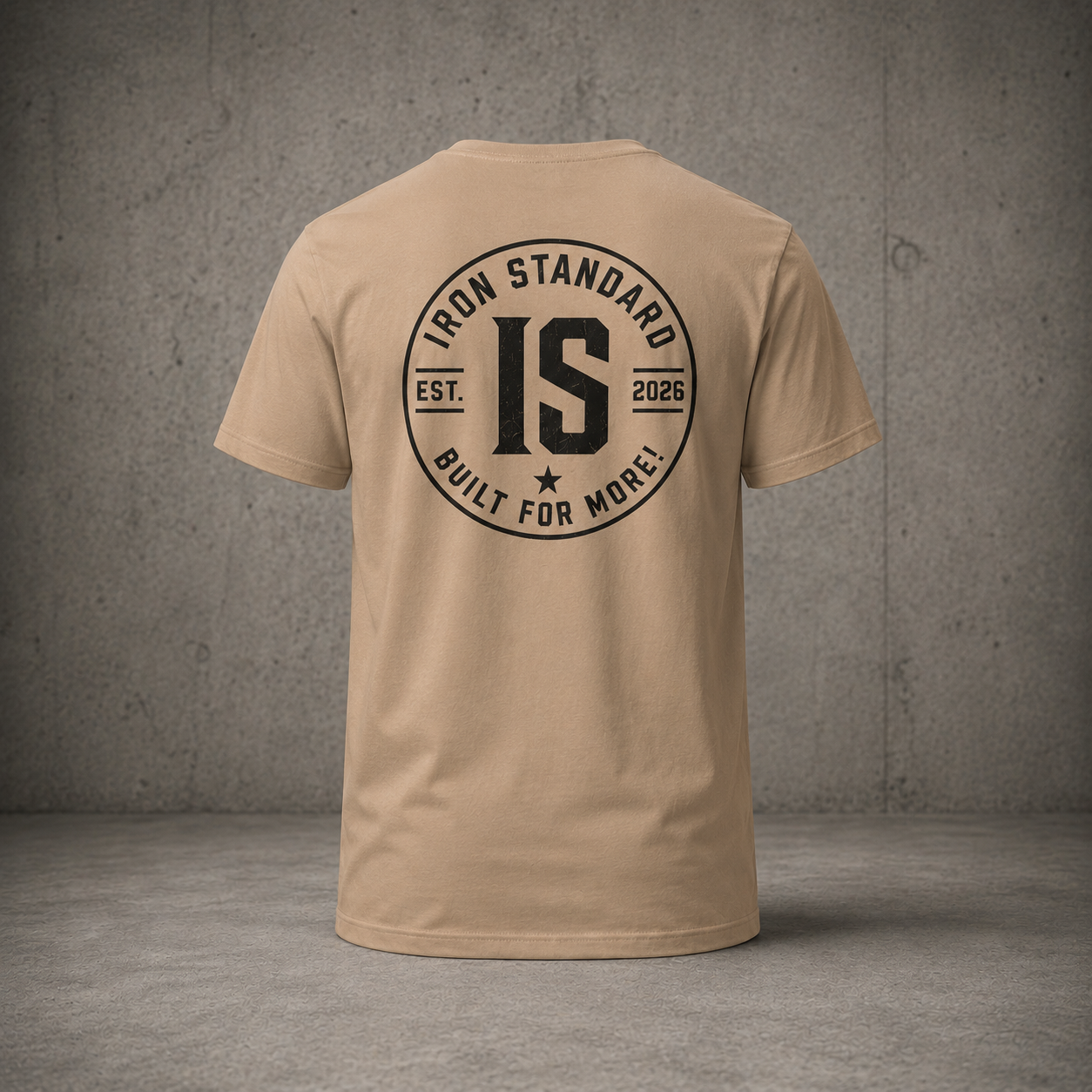 The Standard Tee (Sand & Black)