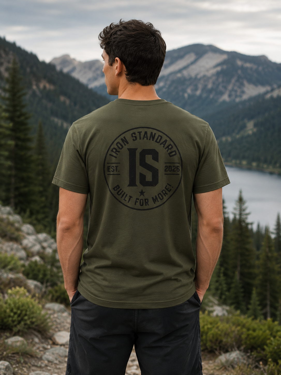 The Standard Tee (Military Green & Black)